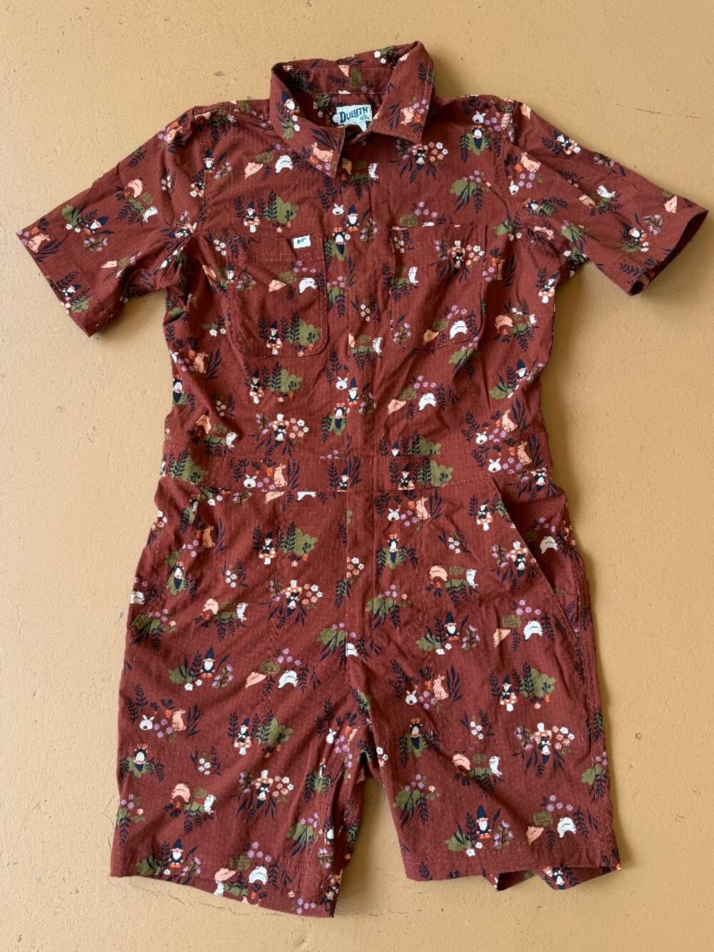 Duluth Trading Co. Heirloom Gardening Overalls short utility romper Size Small